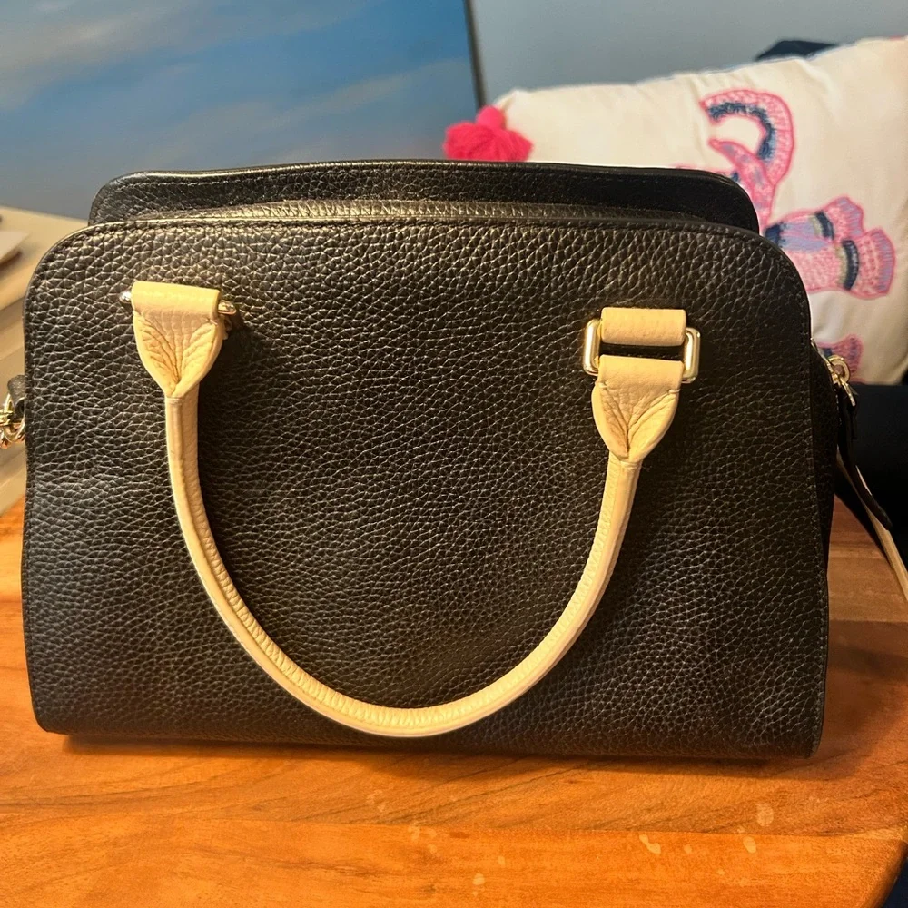 Kate Spade Black and Cream Satchel